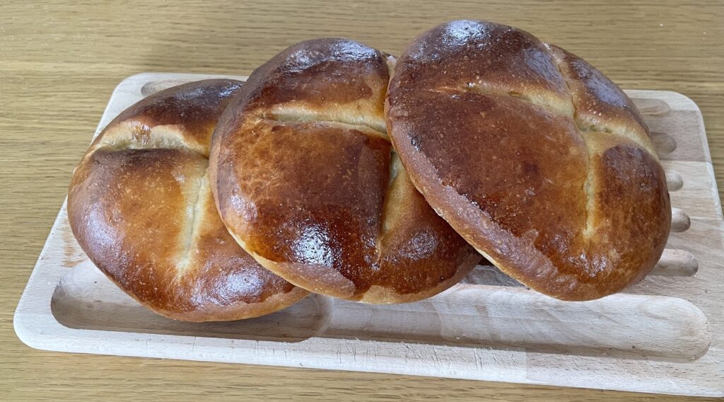 Pompes à l'huile de Provence, sans beurre, sans oeufs.