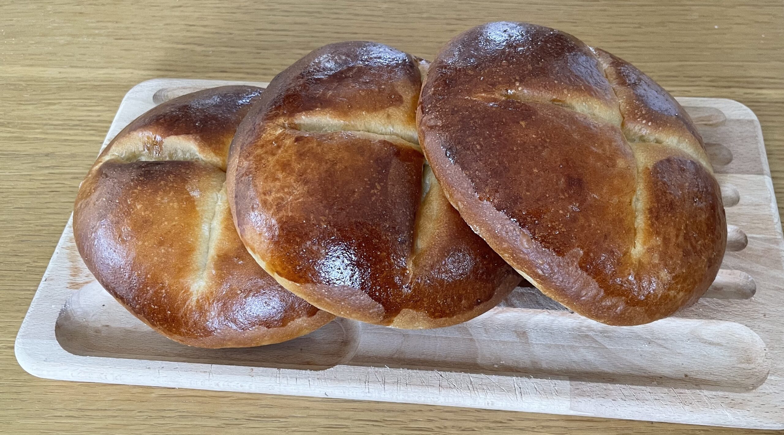 Pompes à l'huile de Provence, sans beurre, sans oeufs.